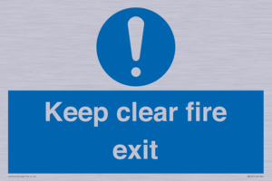 Keep Clear Fire Exit